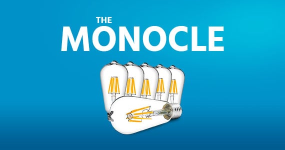 The monocle. One Day. One Deal. Vintage LED Dimmable E26 Bulbs (6 Pack) | $14.99 + Free Standard US Shipping, Shop Now
