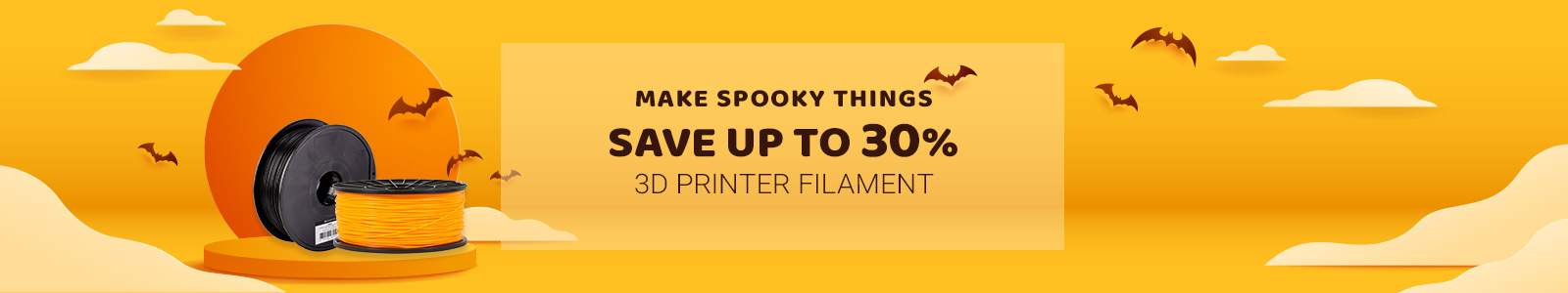 Make Spooky Things
Save up to 30%
3D Printer Filament
Shop Now
