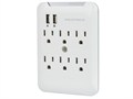 6 Outlet Power Surge Protector Wall Tap w/ 2 USB Ports 2.4A - 540 Joules