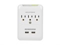 3 Outlet Power Surge Protector Wall Tap w/ 2 USB Ports 2.1A - 540 Joules 3 Outlet Power Surge Protector Wall Tap w/ 2 USB Ports 2.1A - 540 Joules