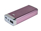 Battery Backup and LED Flashlight for iPhone®, iPod®, and other USB Mobile Devices (5200mAh, 2.1A) - Pink
