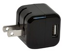 2 Port USB Wall Charger 1A - Black