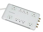 10 Outlet Power Surge Protector w/ Sliding Safety Covers - 2880 Joules 