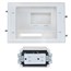 Recessed Low Voltage Mid-Size Plate with Duplex Receptacle, White Recessed Low Voltage Mid-Size Plate with Duplex Receptacle, White