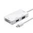Mini DisplayPort 1.2a / Thunderbolt to 4K HDMI, DVI, and VGA Passive Adapter, White Mini DisplayPort 1.2a / Thunderbolt to 4K HDMI, DVI, and VGA Passive Adapter, White