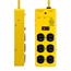 6 Outlet Power Box - 540 Joules - Metal w/ 6ft Cord (Yellow) 6 Outlet Power Box - 540 Joules - Metal w/ 6ft Cord (Yellow)