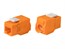 Cat6 RJ-45 Toolless 180-Degree Keystone, Orange Cat6 RJ-45 Toolless 180-Degree Keystone, Orange
