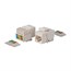 Cat5e RJ-45 Toolless 90-Degree Basic Keystone, White Cat5e RJ-45 Toolless 90-Degree Basic Keystone, White