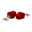 Cat5e RJ-45 Toolless 90-Degree Basic Keystone, Red Cat5e RJ-45 Toolless 90-Degree Basic Keystone, Red