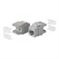 Cat5e RJ-45 Punch Down 180-Degree Short Body 28mm Keystone, Gray Cat5e RJ-45 Punch Down 180-Degree Short Body 28mm Keystone, Gray