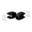 Cat5e RJ-45 Punch Down 180-Degree Short Body 28mm Keystone, Black Cat5e RJ-45 Punch Down 180-Degree Short Body 28mm Keystone, Black