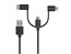 Apple MFi Certified USB to Micro USB + USB Type-C + Lightning Charge & Sync Cable, 3ft Black Apple MFi Certified USB to Micro USB + USB Type-C + Lightning Charge & Sync Cable, 3ft Black
