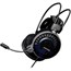 Audio-Technica High-Fidelity Gaming Headset - Stereo - Black, Blue - Mini-phone - Wired - 48 Ohm - 5 Hz - 35 kHz - Gold Plated - Over-the-head - Binaural - Circumaural Audio-Technica High-Fidelity Gaming Headset - Stereo - Black, Blue - Mini-phone - Wired - 48 Ohm - 5 Hz - 35 kHz - Gold Plated - Over-the-head - Binaural - Circumaural