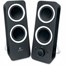 Logitech 2.0 Speaker System - Black - LED Indicator, Volume Control, Bass Control Logitech 2.0 Speaker System - Black - LED Indicator, Volume Control, Bass Control