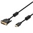 6ft 28AWG High Speed HDMI to DVI Adapter Cable with Ferrite Cores, Black 6ft 28AWG High Speed HDMI to DVI Adapter Cable with Ferrite Cores, Black