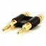 Dual High-Quality Gold Plated Speaker Banana Plugs, Black Dual High-Quality Gold Plated Speaker Banana Plugs, Black