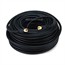 100ft RG6 (18AWG) 75Ohm, Quad Shield, CL2 Coaxial Cable with F Type Connector - Black 100ft RG6 (18AWG) 75Ohm, Quad Shield, CL2 Coaxial Cable with F Type Connector - Black