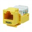 Cat5E RJ-45 Toolless Keystone Jack in Yellow Cat5E RJ-45 Toolless Keystone Jack in Yellow