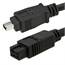 9-pin/ 4-pin BILINGUAL FireWire® 800 - FireWire 400 Cable, 6FT, Black 9-pin/ 4-pin BILINGUAL FireWire® 800 - FireWire 400 Cable, 6FT, Black