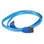 24inch SATA 6Gbps Cable w/Locking Latch (90 Degree to 180 Degree) - UV Blue 24inch SATA 6Gbps Cable w/Locking Latch (90 Degree to 180 Degree) - UV Blue