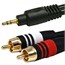 3ft Premium 3.5mm Stereo Male to 2RCA Male 22AWG Cable (Gold Plated) - Black 3ft Premium 3.5mm Stereo Male to 2RCA Male 22AWG Cable (Gold Plated) - Black