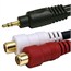 7inch Premium 3.5mm Stereo Male to 2RCA Female 22AWG Cable (Gold Plated) - Black 7inch Premium 3.5mm Stereo Male to 2RCA Female 22AWG Cable (Gold Plated) - Black
