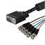 VGA HD-15 to 5 BNC RGB Video Cable for HDTV Monitor cable - 6FT (Black) VGA HD-15 to 5 BNC RGB Video Cable for HDTV Monitor cable - 6FT (Black)