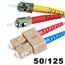 10Gb Fiber Optic Cable, ST/SC, Multi Mode, Duplex - 2 Meter (50/125 Type) - Aqua 10Gb Fiber Optic Cable, ST/SC, Multi Mode, Duplex - 2 Meter (50/125 Type) - Aqua