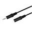 6ft 3.5mm Stereo Plug/Jack M/F Cable, Black 6ft 3.5mm Stereo Plug/Jack M/F Cable, Black