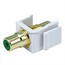 Keystone Jack - Modular RCA w/Green Center (White) Keystone Jack - Modular RCA w/Green Center (White)