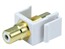 Keystone Jack - Modular RCA w/White Center (White) Keystone Jack - Modular RCA w/White Center (White)