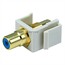 Keystone Jack - Modular RCA w/Blue Center (Ivory) Keystone Jack - Modular RCA w/Blue Center (Ivory)