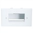 Easy Mount Low Voltage Cable Recessed Wall Plate - White Easy Mount Low Voltage Cable Recessed Wall Plate - White