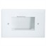 Easy Mount Low Voltage Cable Recessed Wall Plate, Slim Fit - White Easy Mount Low Voltage Cable Recessed Wall Plate, Slim Fit - White