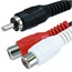 6inch RCA Plug/2 RCA Jack cable - Black 6inch RCA Plug/2 RCA Jack cable - Black