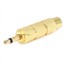 Metal 3.5mm Mono Plug to 6.35mm (1/4 Inch) Mono Jack Adapter - Gold Plated Metal 3.5mm Mono Plug to 6.35mm (1/4 Inch) Mono Jack Adapter - Gold Plated