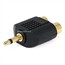 3.5mm Mono Plug to 2 RCA Jack Splitter Adapter - Gold Plated 3.5mm Mono Plug to 2 RCA Jack Splitter Adapter - Gold Plated