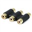 3 RCA Jack to 3 RCA Jack Adapter - Gold Plated 3 RCA Jack to 3 RCA Jack Adapter - Gold Plated