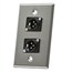 XLR Male 3 Pin Two Port Zinc Alloy Wall Plate XLR Male 3 Pin Two Port Zinc Alloy Wall Plate