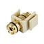Keystone Jack - Banana Jack w/Black Ring (Screw Type) - Ivory Keystone Jack - Banana Jack w/Black Ring (Screw Type) - Ivory