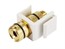 Keystone Jack - Banana Jack w/Black Ring (Screw Type) - White Keystone Jack - Banana Jack w/Black Ring (Screw Type) - White
