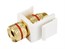 Keystone Jack - Banana Jack w/Red Ring (Screw Type) - White Keystone Jack - Banana Jack w/Red Ring (Screw Type) - White