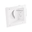 Recessed Low Voltage Media Wall Plate w/ Duplex Receptacle - White Recessed Low Voltage Media Wall Plate w/ Duplex Receptacle - White