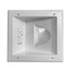 Recessed Low Voltage Media Plate w/ Duplex Surge Suppressor - White Recessed Low Voltage Media Plate w/ Duplex Surge Suppressor - White