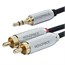 10ft Designed for Mobile 3.5mm Stereo Male to RCA Stereo Male (Gold Plated) - Black 10ft Designed for Mobile 3.5mm Stereo Male to RCA Stereo Male (Gold Plated) - Black