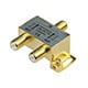 PREMIUM 2 way Coax Cable Splitter F type Screw - 5~2400 MHz (for Video VCR Cable TV antenna)