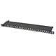 Image of SpaceSaver 19" Half-U Shielded Cat6A Patch Panel, 24 Ports, Dual IDC