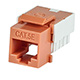 Image of Slim Cat5E Punch Down Keystone Jack - Orange