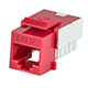 Image of Slim Cat5E Punch Down Keystone Jack - Red