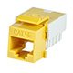 Image of Slim Cat5E Punch Down Keystone Jack - Yellow